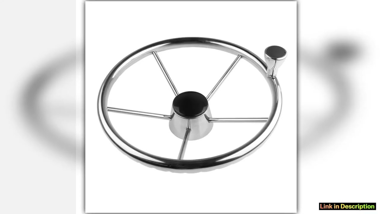 Stainless Steering Wheel with Knob Marine Boat Accessories 1312 5 Spoke Everyday Edition