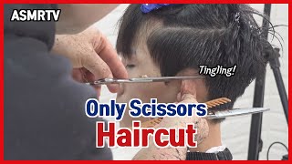 Scissors Shingling Haircut ASMR (3 hours)