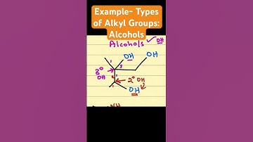 Example- Types of Alkyl Groups: Alcohols