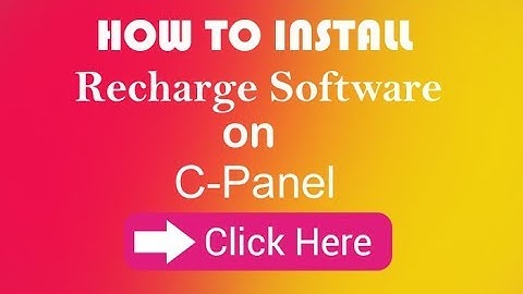 How to Install Recharge Software on Cpanel (Mobile Recharge Software)