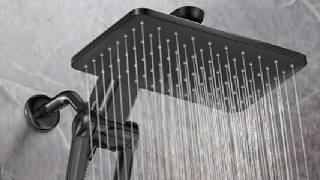 Dual Filtered Rainfall Handheld Shower Head Spray Combo, One Button Filter Replacement Review