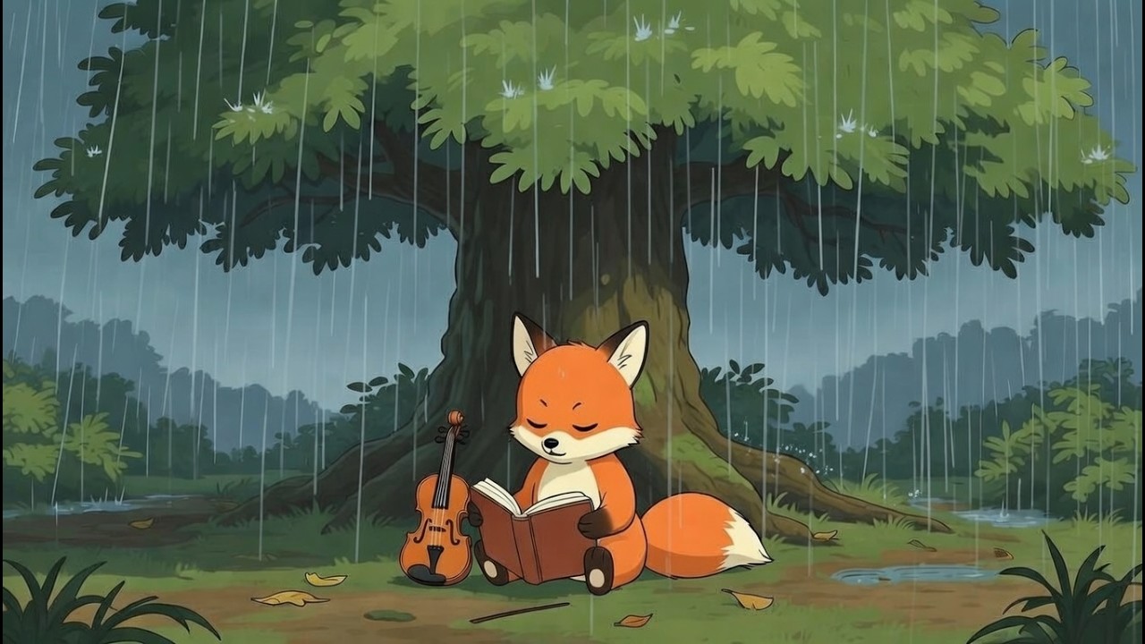 Rainy Forest Reading 🦊 Cozy Anime Ambience for Focus & Relax,Study