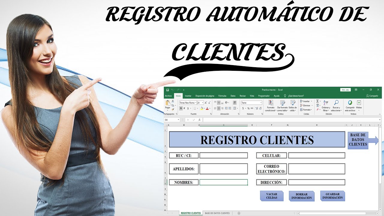 Como crear una base de datos en excel