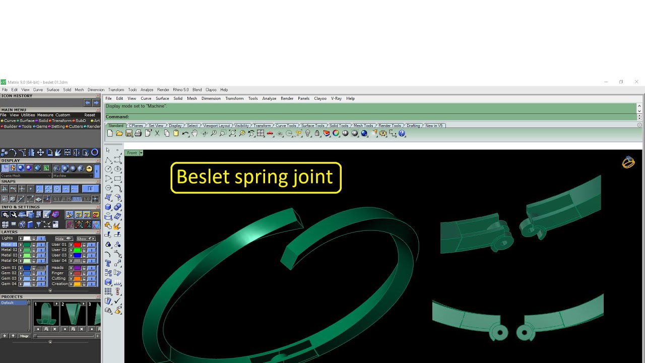 Beslet spring joint || #caddesign #antiquejewellery - YouTube