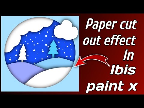 ibis paint x tutorial |paper cut out effect |paper cut illustration in ...