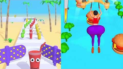Twerk Race vs Juice Run 🍑🧃 | Satisfying ASMR Gameplay | Android iOS Games