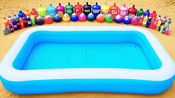 Water Slide Experiment: Giant Pool with Toothpaste Eruption, Big Coca Cola, Fanta, Sprite and Mentos