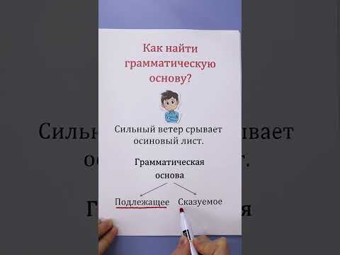 Как найти грамматическую основу предложения?