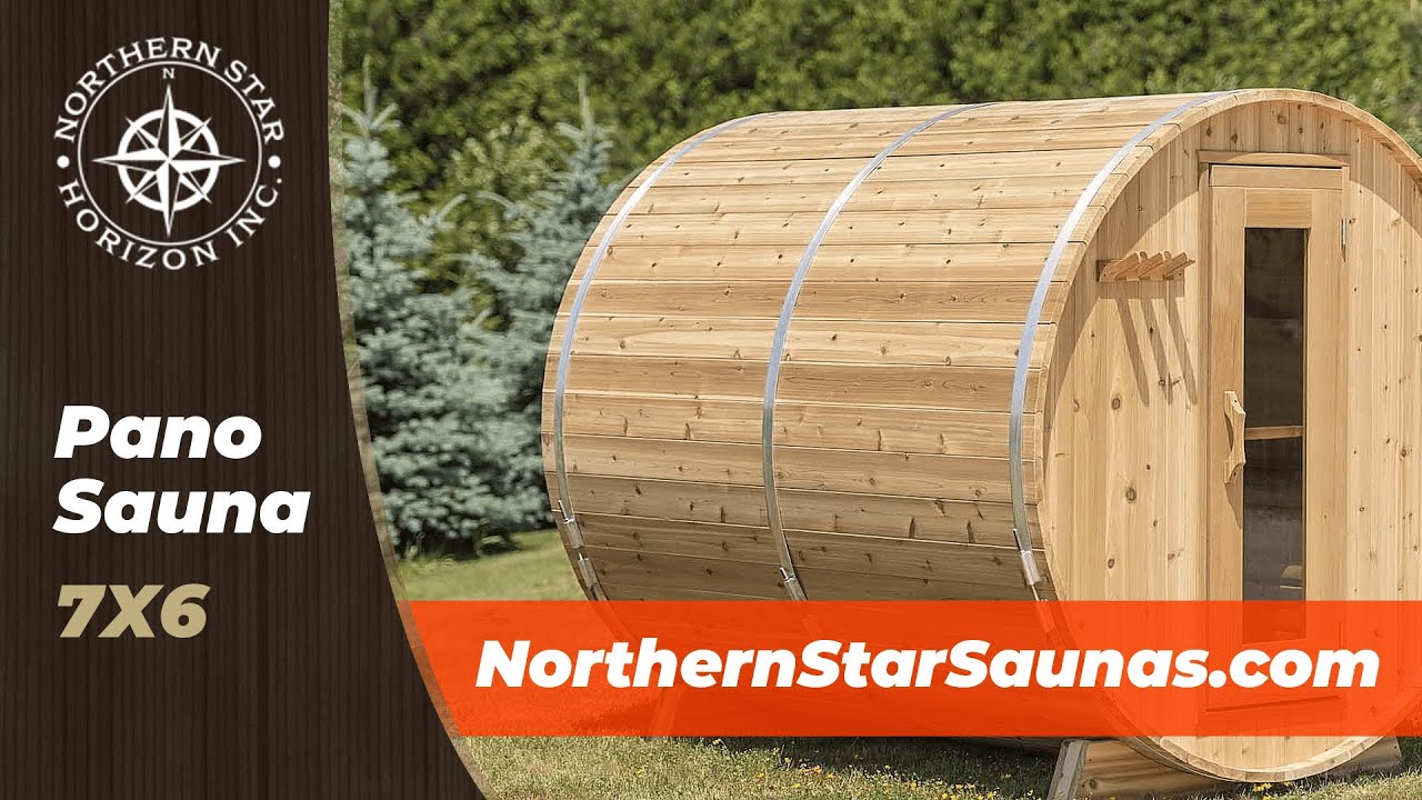 Panoramic Sauna 7x6 | Western Red Cedar Barrel Saunas Ontario Canada