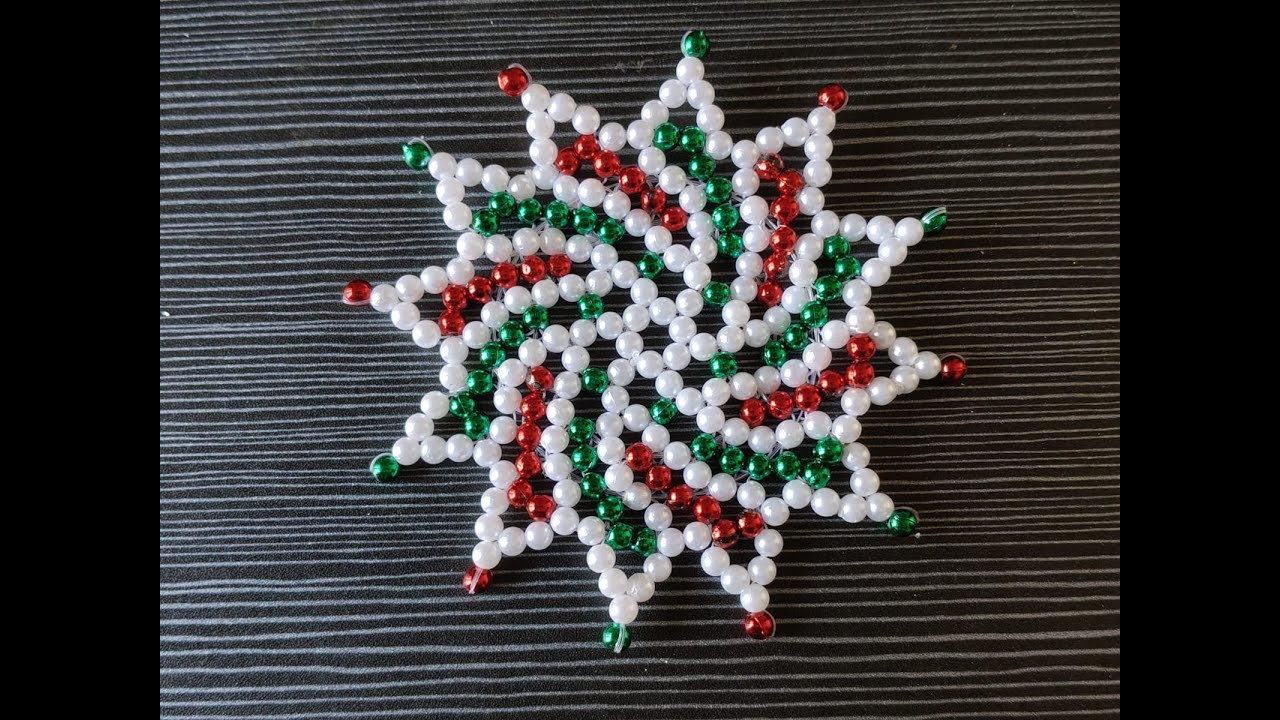 Beaded rangoli design | #diy #pearl #moti work #rangolidesigns #rangoliart