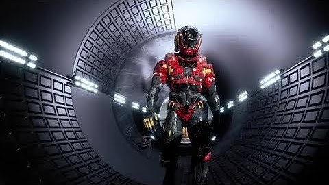 Sci-fi Scene With Space Soldier Stock Motion Graphics