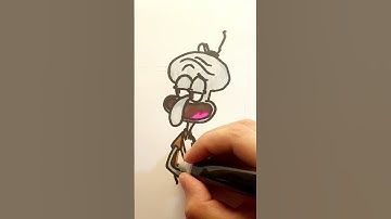 Drawing Spongebob & Squidward #cartooncharacter #drawing #drawingandcoloringforchildren #1