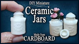 DIY Miniature Ceramic Jars Made From Cardboard | 1:12 Scale Tutorial