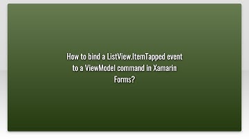 How to bind a ListView.ItemTapped event to a ViewModel command in Xamarin Forms?