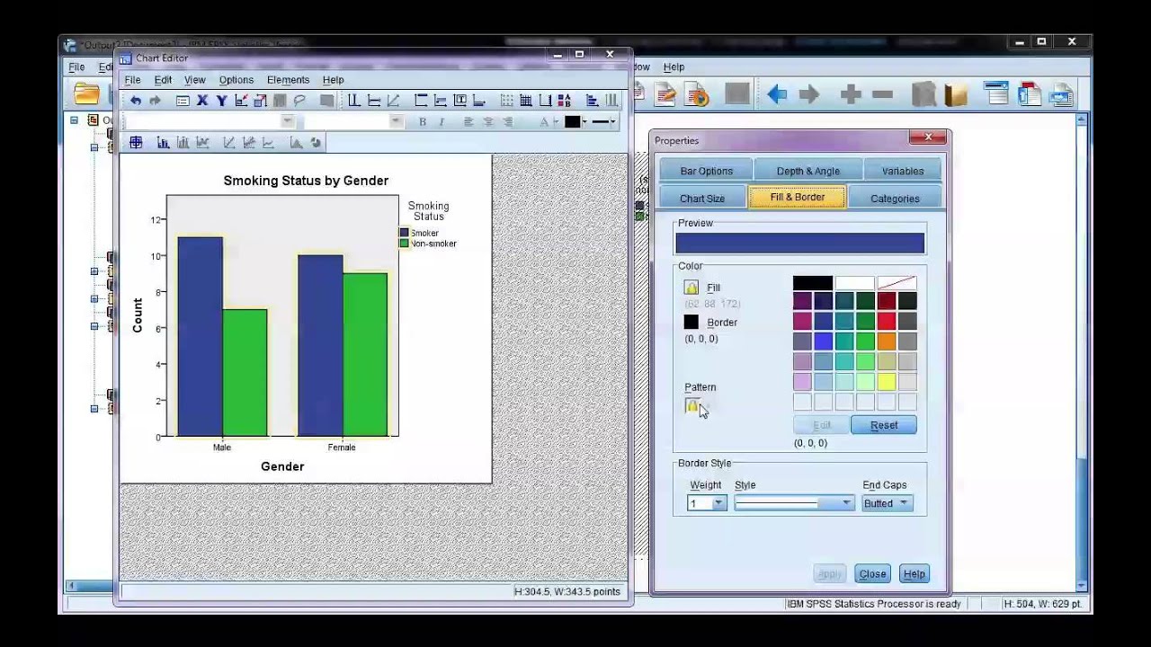 Clustered Bar Chart Spss