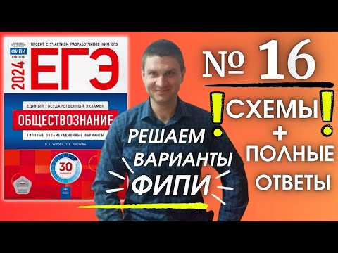 Полный разбор 16 варианта фипи Котова Лискова | ЕГЭ по обществознанию 2024 | Владимир Трегубенко
