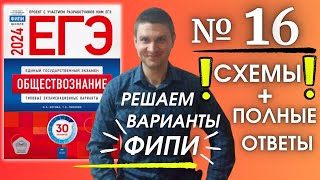 Полный разбор 16 варианта фипи Котова Лискова | ЕГЭ по обществознанию 2024 | Владимир Трегубенко