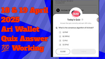 Ari Wallet Quiz Answer 18 April | Today Ari Wallet Quiz Answer 19 April | Ari Wallet Quiz Answer
