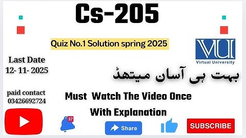 CS205 - Information Security (Quiz No. 1) 💯 Percent Correct Paid Whatsapp 03426692724