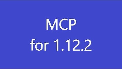 MCP Setup for newer MC versions
