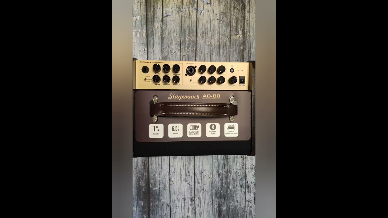 Комбоусилитель для акустической гитары с аккумулятором Nux Cherub AC-80 Stageman II , 80Вт.