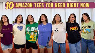 Amazon 10 Budget & Trendy T-Shirts Actually Worth Buying | Affordable Tees Haul | Mahima Giri