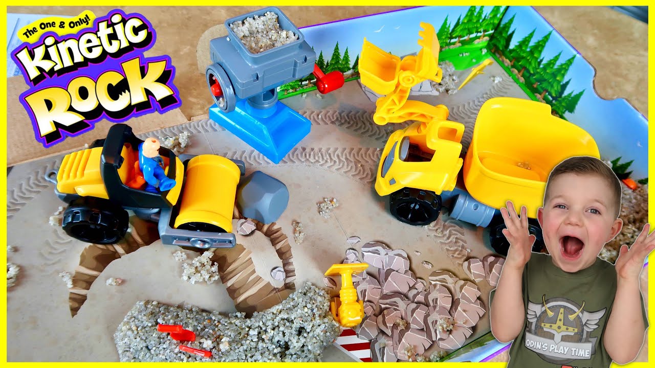 kinetic rock crusher playset