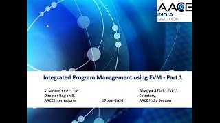 Celebrity 2020 Webinar Series - Session 08 Integrated Program Management using EVM - Part 1 Net Worth