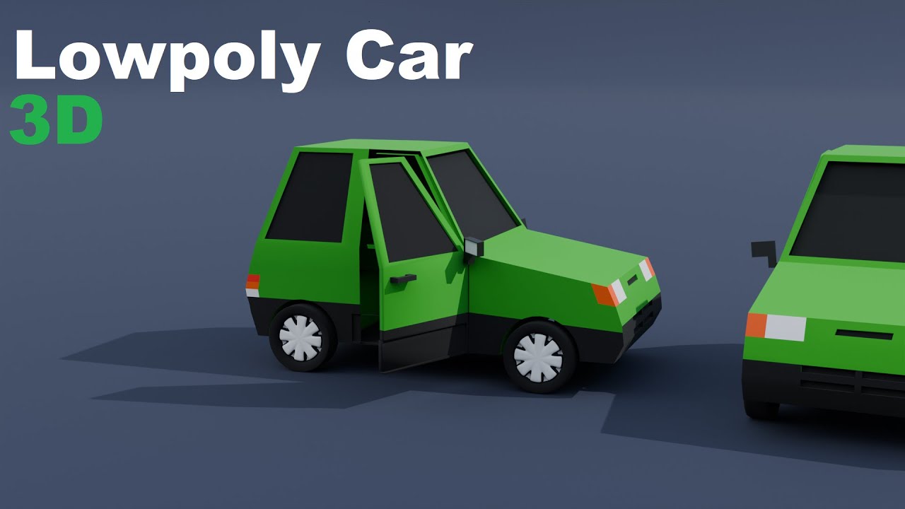 low poly car modeling in blender - YouTube