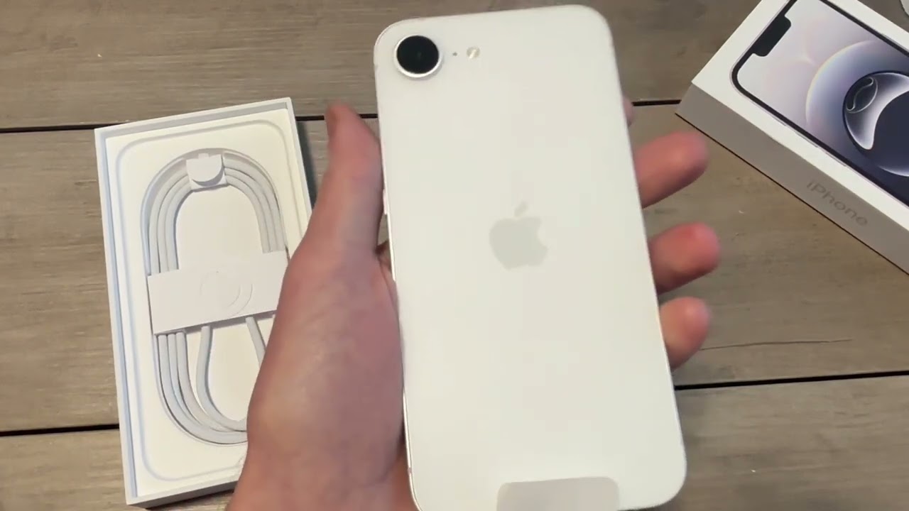 iPhone 16e White Unboxing - YouTube