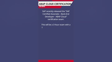 ABAP Cloud Certification launched  #sapbtp #abap #sap