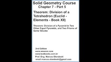 COURSE OF SOLID GEOMETRY - CHAPTER 7 - PART 5 - 2nd EDITION