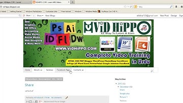 Blogger in Urdu - Class 13 - Layout - ViDHIPPO.COM