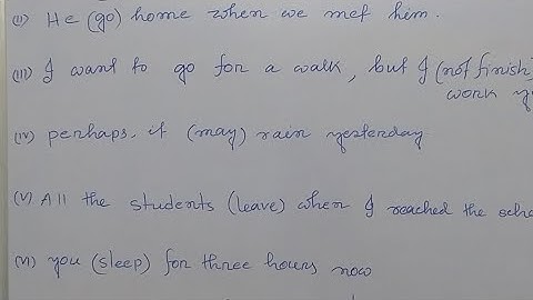 Correct Tense/Tense Correction For HS 2nd year _ Question Bank solved _ 2013 Question paper solved.