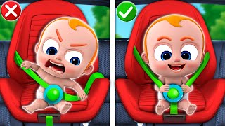 Lets Buckle Up ✨ | Car Safety Tips For Babies | NEW✨ Nursery Rhymes & Funny Cartoon For Kids