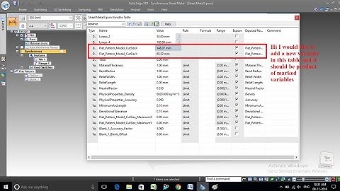 How to Use Variable Table in Solidedge 2019 How To add new variable in variable table and to expose