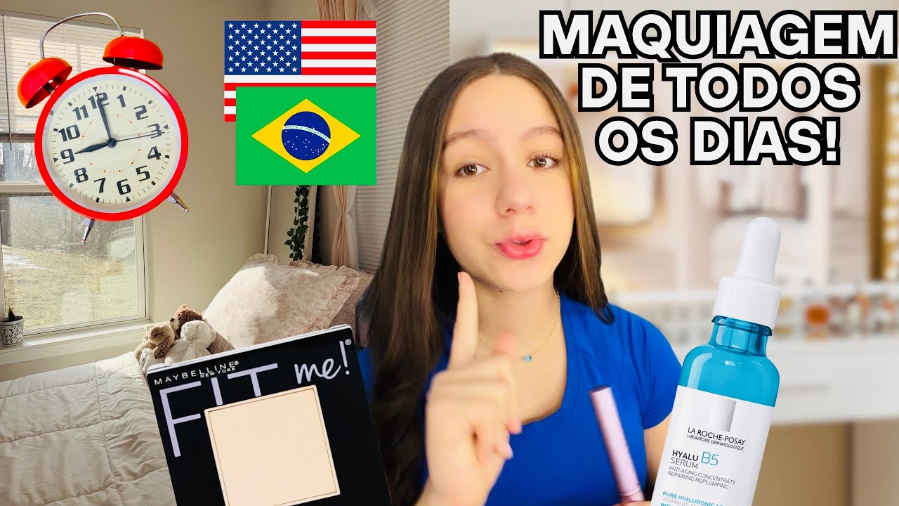 MINHA MAQUIAGEM DE TODOS OS DIAS PRA ESCOLA 💕 (PASSO A PASSO) 