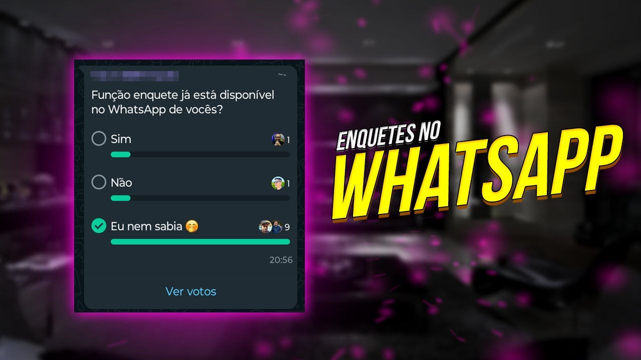 COMO FAZER ENQUETES NO WHATSAPP - YouTube