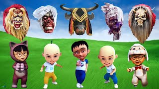 Upin Ipin dan teman-teman berubah menjadi buto gedruk dan bantengan