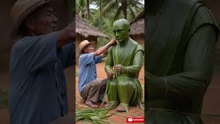 Ye Insaan Nahi Hai 😱 | Ultra Realistic AI Art Video | Leaf Sculpture