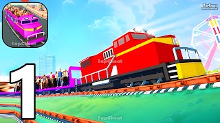 Passenger Express Train Game - Gameplay Walkthrough Part 1 Idle Stickman Amusement Park (iOS,Android