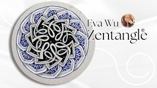 Zentangle 禪繞畫 #1645 How to draw by Eva Wu 禅绕画 ゼンタングル Zentangle Inspired Art Zendala 禪陀羅 曼陀羅