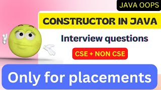 Constructor in java | OOPS concepts interview question | Type of Constructor and internal working