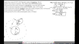 Ch 7 - Circular Motion - Jupiter Problem