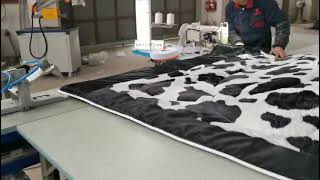 : QBBBJ-2000 Edge cutting overlock sewing machine for blanket comforter quilt soft topper mattress