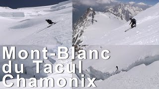 Mont-Blanc Du Tacul Voie Normale Face Nord Ski De Randonnée Montagne Alpinisme Chamonix