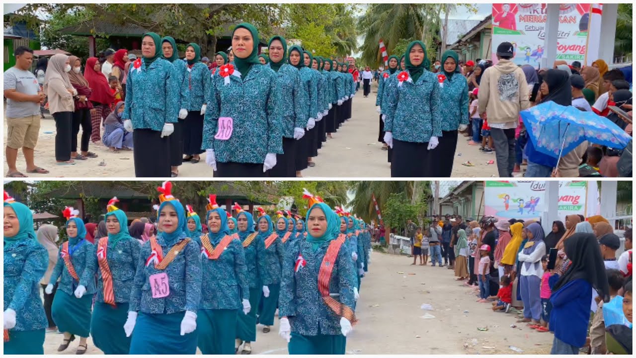 LOMBA GERAK JALAN INDAH | VARIASI BARISAN IBU PKK  HUT RI KE-78 TAHUN 2023 BUTON TENGAH