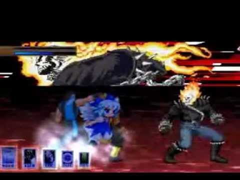 Cirno & Sub-Zero (Ice Team) VS Ghost Rider & Scorpion (Fire Team)