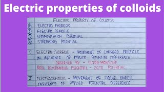 Electric properties of colloids | colloidal dispersion physical pharmaceutics
