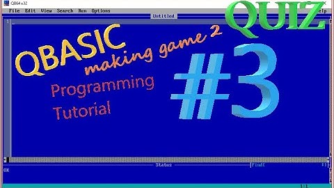 QUIZ_____Making an easy QUIZ game in Qbasic----QBASIC PROGRAMMING LANGUAGE--qb64 tutorial--#3